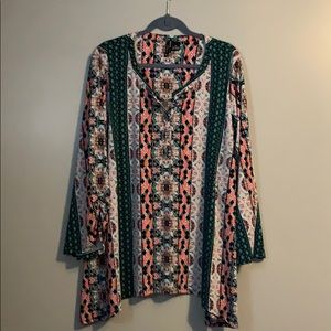 New Directions Curvy Dress Shirt from Belk